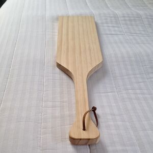 Natural Wood Paddle Board with Leather Loop